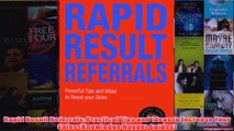 Download PDF  Rapid Result Referrals Practical Tips and Ideas to Increase Your Sales Knowledge Nugget FULL FREE