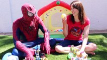 SURPRISE TOYS Ball Pit CHALLENGE Peppa Pig House Surprise Eggs & Blind Bags Spiderman DisneyCarToys