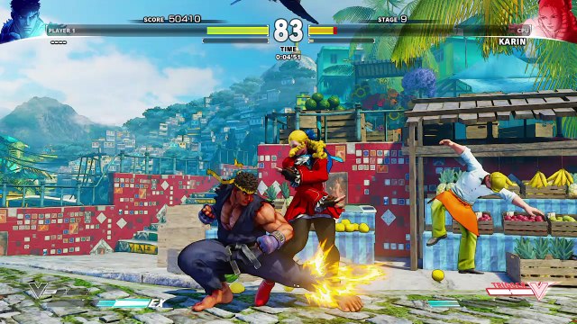 STREET FIGHTER V - Survival Mode - Ryu vs Karin/Necalli