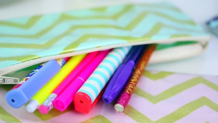 DIY BACK TO SCHOOL FACILE : TROUSSE INSALISSABLE - Pencil case dirt-resistant (english subs)