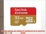 SanDisk Extreme - Tarjeta de memoria MicroSDHC de 32 GB (UHS-I 60 MB/s U3 con adaptador  para