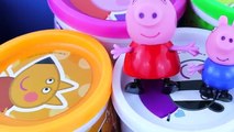 Peppa Pig Play Doh Cans Dough Popsicles and Desserts with Peppa Camper Van and George Toys
