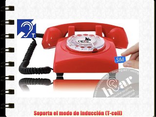 OPIS 60s MOBILE hEar: Móvil de mesa con marcador rotatorio y timbre extra alto para uso con