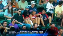 Sports announcers can't keep it together when their crew captures a fan tweaking his lady on camera.