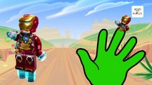 Finger Family Rhymes Spiderman Ironman 3D Cartoons Hulk Captain America Children Nursery R
