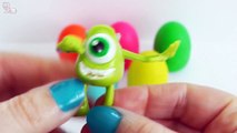 Play Doh Kinder Surprise Eggs Despicable Me Minions Toys Cookie Monster Cars 2 Mater Disne
