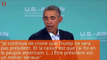 Obama égratigne Trump : « Président, c’est un métier sérieux »