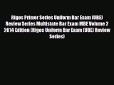 PDF Rigos Primer Series Uniform Bar Exam (UBE) Review Series Multistate Bar Exam MBE Volume