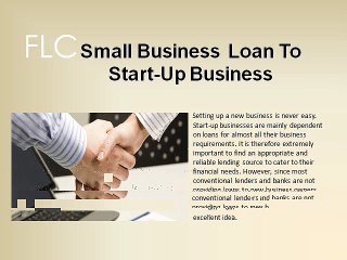 FLC- Small Business Loan To Start-Up Business