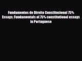 PDF Fundamentos de Direito Constitucional 75% Essays: Fundamentals of 75% constitutional essays