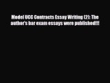 Download Model UCC Contracts Essay Writing (2): The author's bar exam essays were published!!!