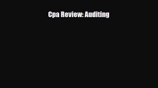 Download Cpa Review: Auditing Ebook
