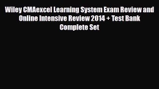 PDF Wiley CMAexcel Learning System Exam Review and Online Intensive Review 2014 + Test Bank