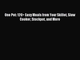 Read One Pot: 120+ Easy Meals from Your Skillet Slow Cooker Stockpot and More Ebook Free