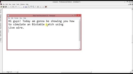 How to Simulate a Bistable Latch using Live Wire