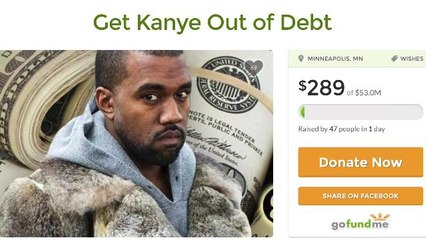 Fans try crowdfunding to help get Kanye West out of debt