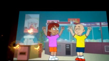 Caillou Dora go Chuck e cheese get grounded