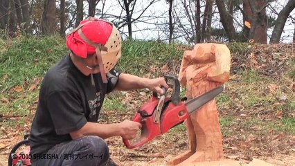 噂の猟奇彫刻鬼・ジェイソンさん、キン肉マンを彫る！