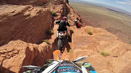 Off-Road Motorcycle Cliff Riding