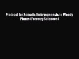 Read Protocol for Somatic Embryogenesis in Woody Plants (Forestry Sciences) Ebook Free