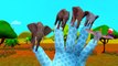 Finger Family Rhymes Elephant Sharks Godzilla Cartoons | Finger Family Nursery Rhymes for