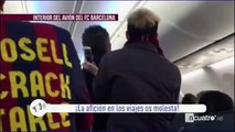 Así fue el motín de los aficionados del Barcelona a los jugadores culés dentro del avión
