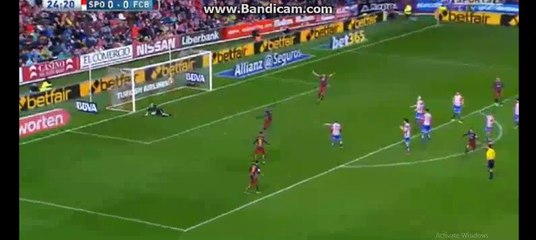 0-1 Leo Messi - Sporting Gijon 0-1 Barcelona 17-02-2016