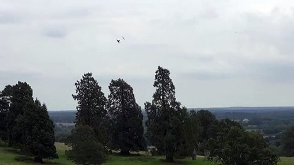 Typhoon Pilot Itching To Overtake Spitfire at Dunsfold Airshow.