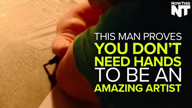 Man Born Without Hands Draws Incredibly Realistic Portraits