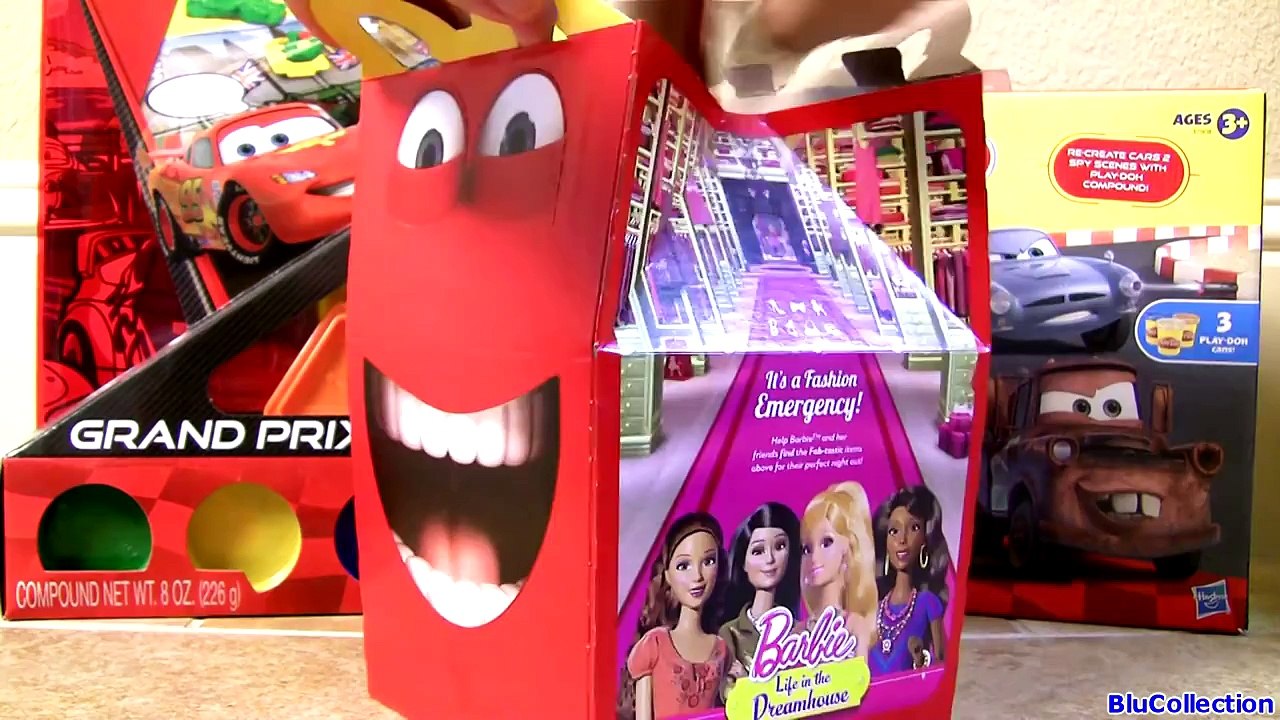 Play Doh Happy Meal Hot Wheels McDonalds Kids Baby Toys Dinoco Lightning McQueen Mater