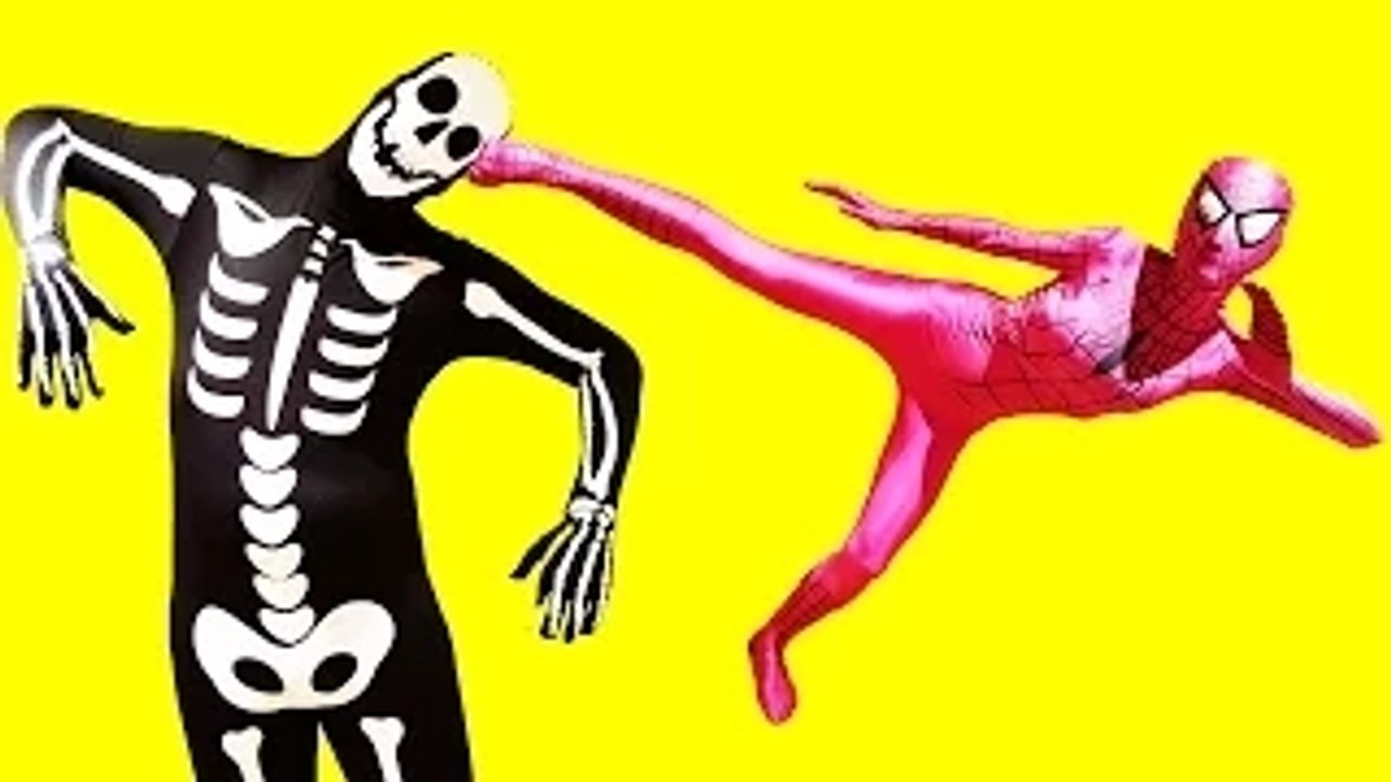 Spidergirl Vs Skeleton Man Vs Venom Superhero Battle In Real Life