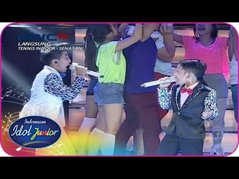 JOJO & RIAN ft. SUPERGIRLIES - AW AW AW (SuperGirlies) - Result & Reunion - Indonesian Idol Junior