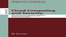 Cloud Computing and Security  First International Conference  ICCCS 2015  Nanjing  China  August