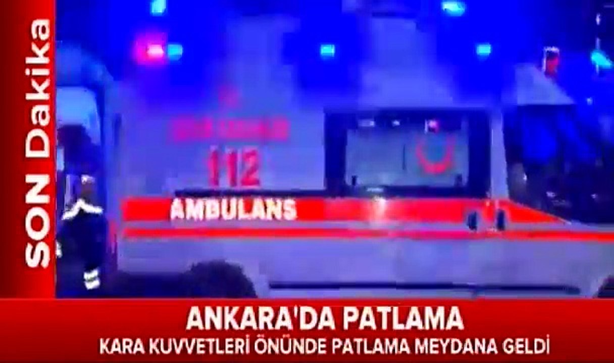 Ankara'da askeri araçta patlama (İlk Görüntüler)
