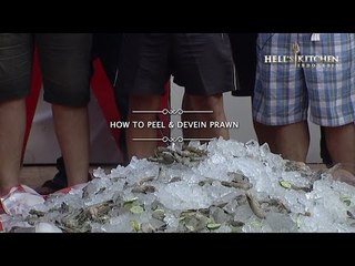 How To Peel & Devein Prawn - Hell's Kitchen Indonesia