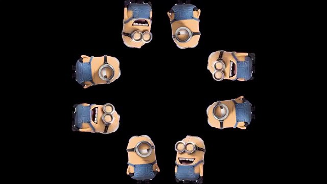 Minions Fart - Screen Down - Pyramid Hologram Holographic 3D 4K
