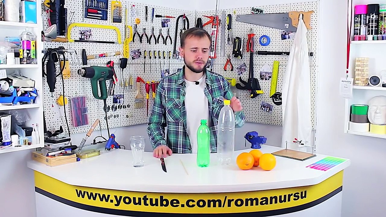 HOW TO MAKE  a JUICE SQUEEZER from PLASTIC BOTTLES  - DIY -TUTORIAL