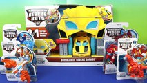 Play Skool Heroes Transformers Rescue Bots Unboxing Bumblebee Rescue Garage Chase the Poli
