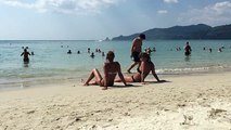 sexy Russian GIirls on Patong Beach Phuket Thailand 2016