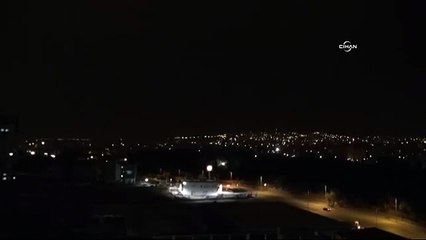 Çakan şimşekler, Başkent gecesini görsel şölene çevirdi