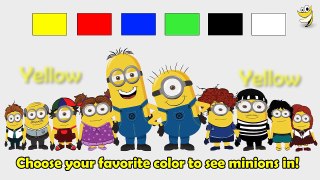 Minions in different colors Learn colors for children & Baby Toddlers Basic Level [INTERAC