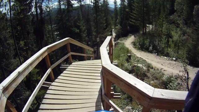Downhill mountain biking Winter Park Trestle Be All U Can Be Go Pro helmet cam