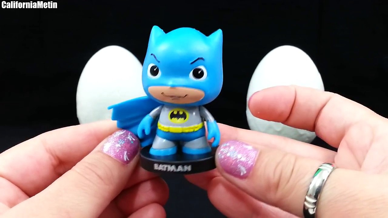 3 Surprise Eggs Superman Flash Gordon Batman
