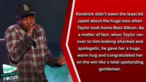 Kendrick Lamar Gives Taylor Swift Sweet Hug At Grammys