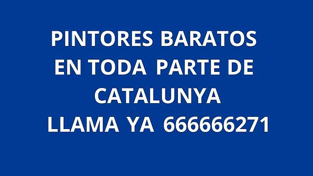 PINTORES URGENTES BARCELONA (Latest Sport)