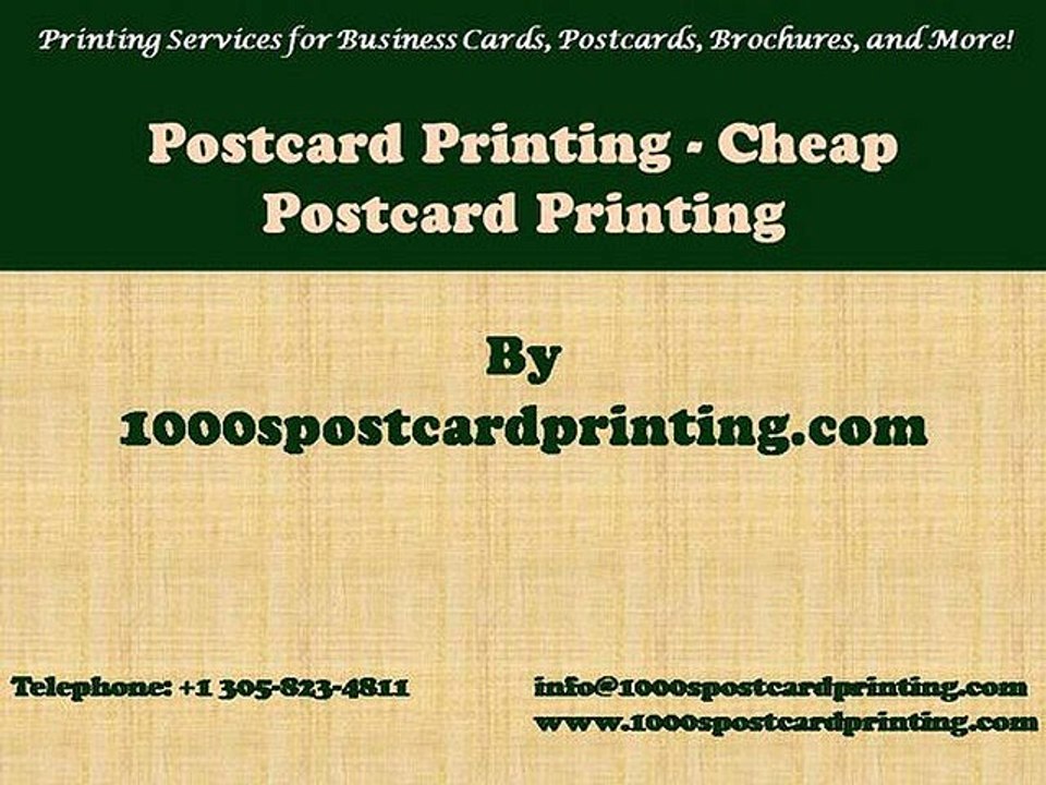 Postcard mailer printed & mailed by USPS
