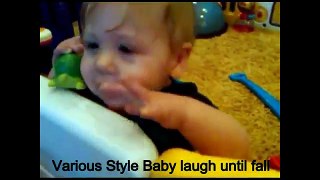 Baby laughing in different style