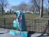 NYC Street Performers - Statue of Liberty & Human Statues at Battery Park NYC