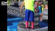 Funny video Kid Fails At Obstacle Course