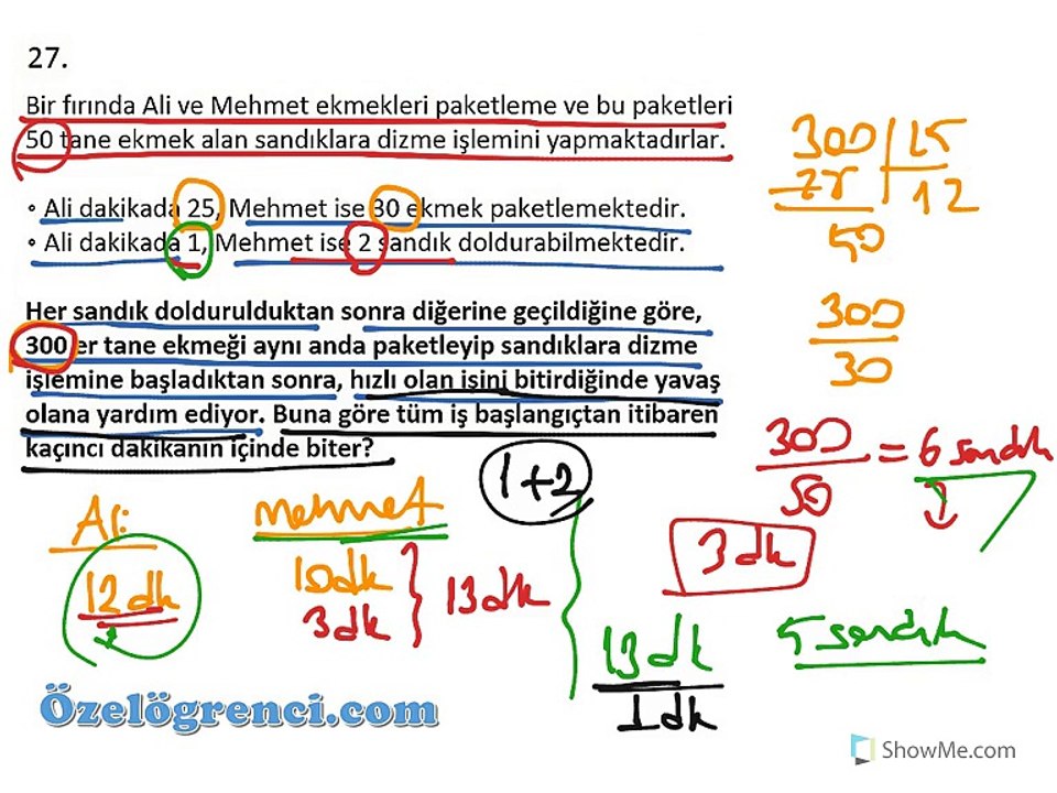 2016 YGS Tadında Matematik Denemesi 26-30